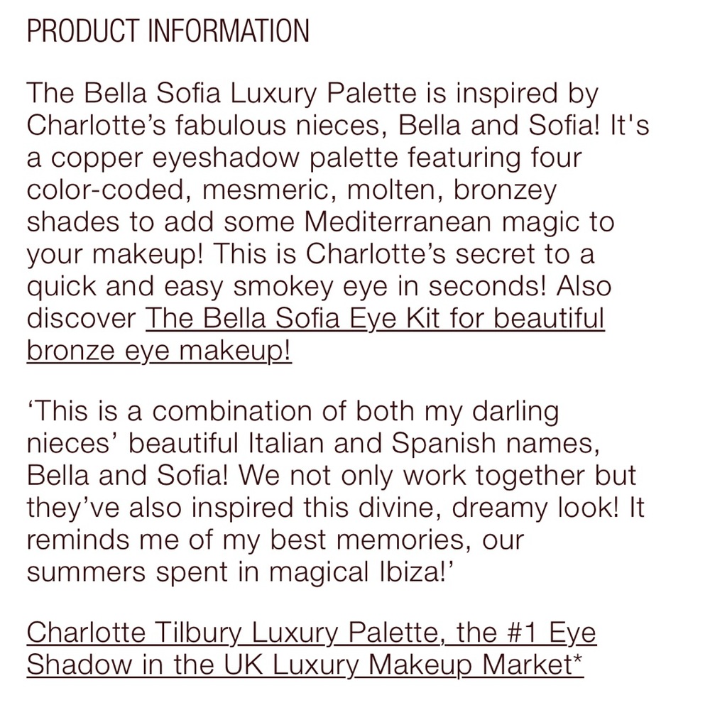 ✨CHARLOTTE TILBURY LUXURY PALETTE THE BELLA SOFIA - Picture 6 of 8